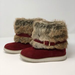 🔥flash sale 🔥Warm Red Fur Boots